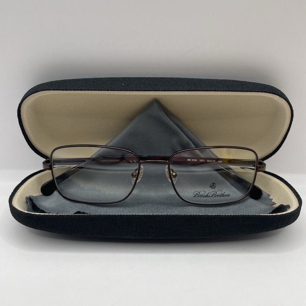 Brooks Brothers BB 1019 1571 Eyeglasses Frame Bronze Metal 53-17-140 Case
